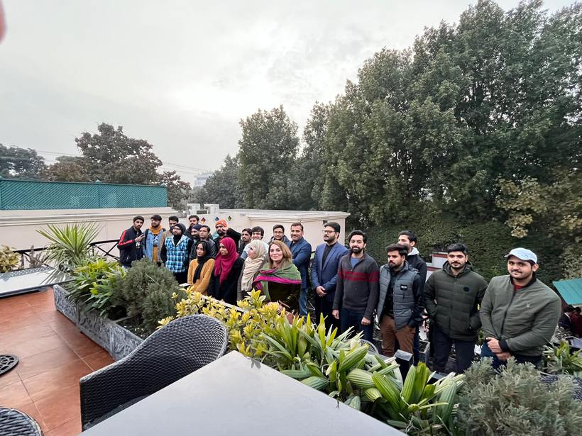 The Eye4Tech team on the office roof terrace in Lahore