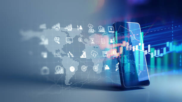 modern smartphone mockup showing mobile app interface, sleek design, dark theme