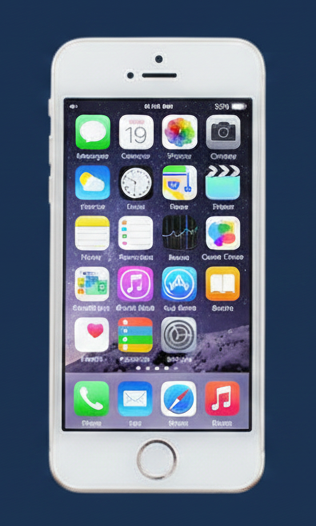 iPhone mockup showing e-commerce mobile app interface, modern design, dark theme